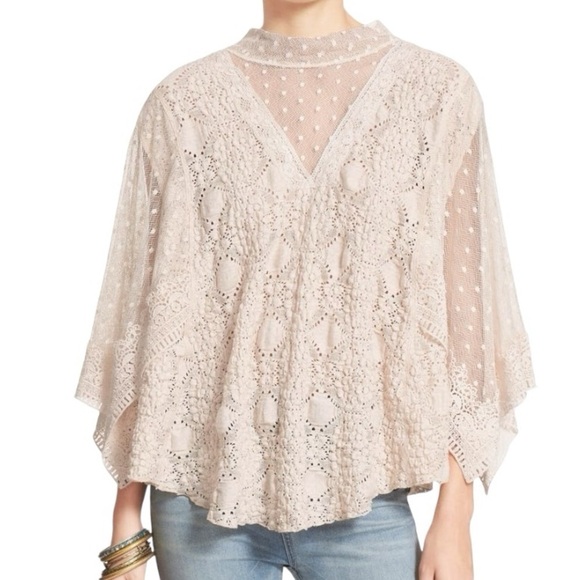 Free People Hard Candy Lace Kimono Top - Picture 2 of 13